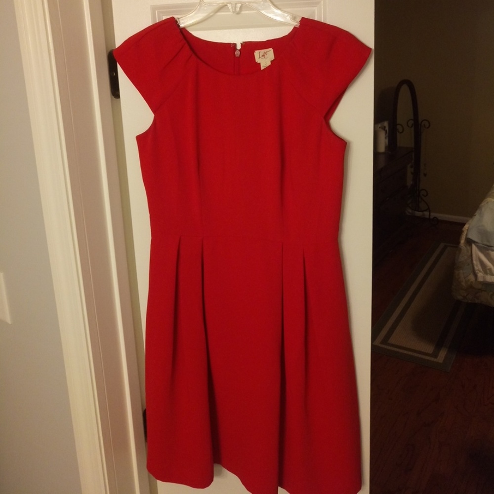 Red dress from LOFT
